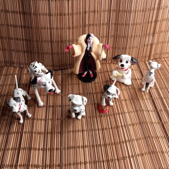 Disney 101 Dalmatians Lot Of 7 Action Figures Toys Puppy Dogs Cruella De Vil - Picture 2 of 16